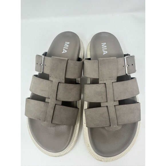 MIA Women's Geni Slip-On Sandals Double Buckle Wide & Comfy Size 8 - Excellent - Picture 6 of 7
